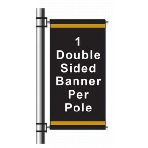 Pole Banner Bracket Kit - 1 Set 24' Wide